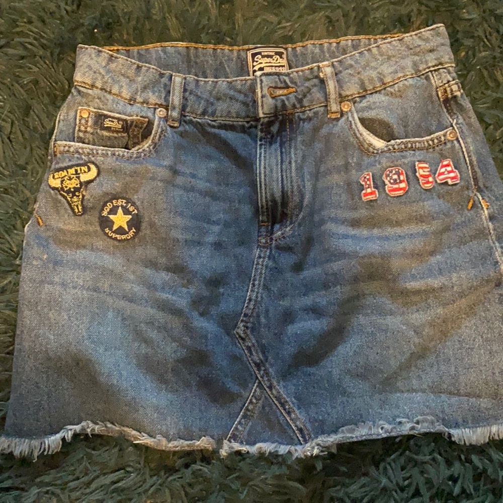 Like new superdry jean skirt